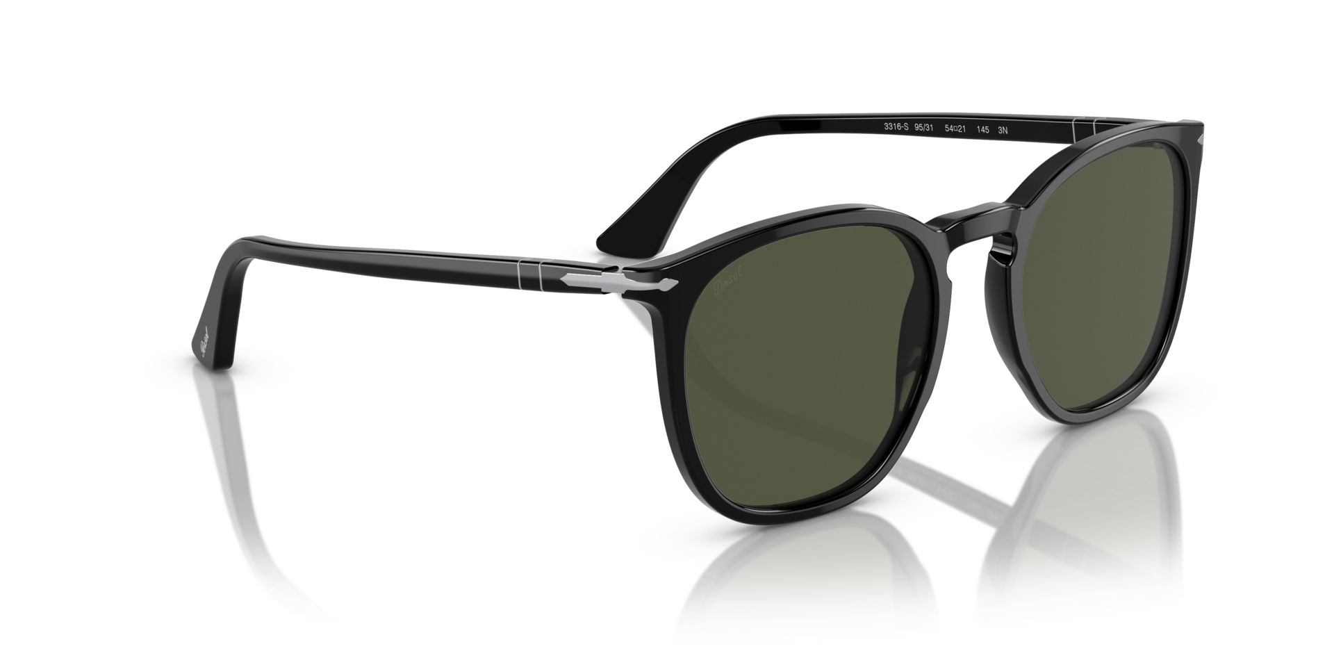 persol-po3316s-sonnenbrille-rund-mit-keyhole-steg-und-barberini-glas image 3
