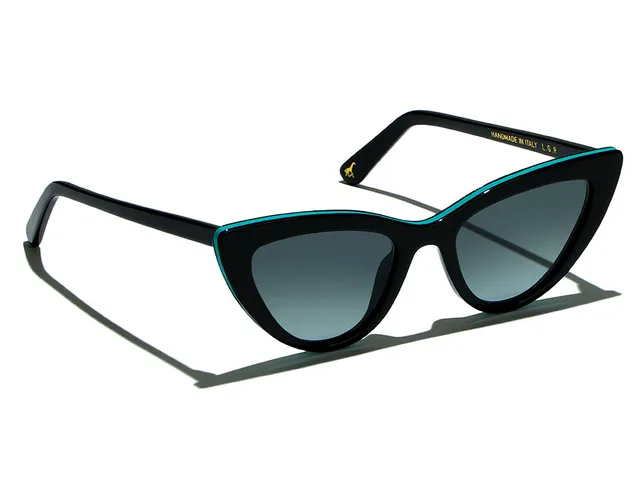 l-g-r-orchid-skin-sonnenbrille-black-blue-calypso-leather-85-grey-gradient image 1