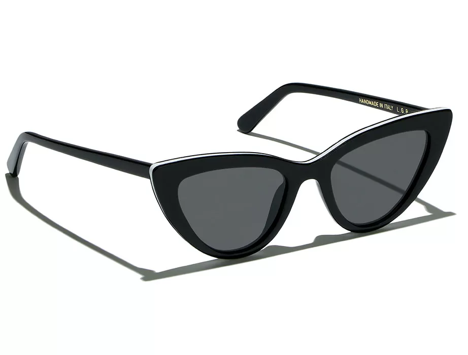 l-g-r-orchid-skin-sonnenbrille-black-white-leather-mit-grey-glas image 1