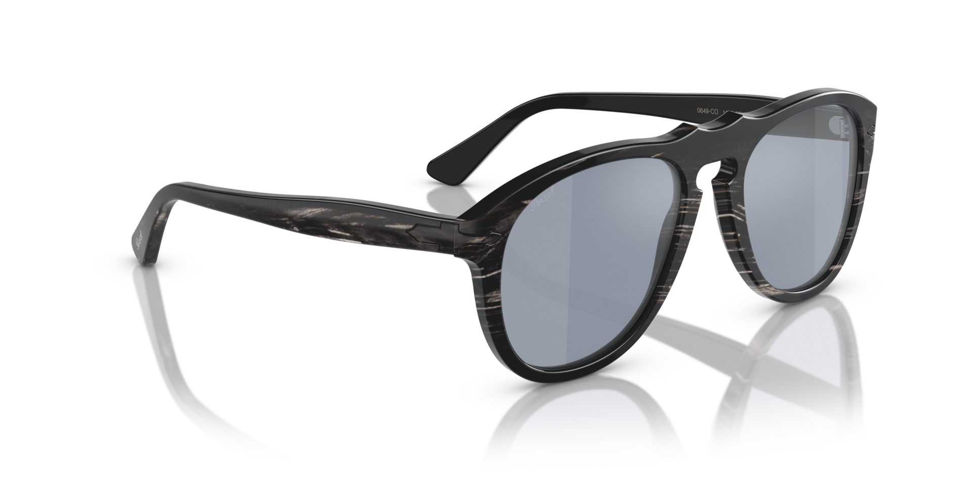 persol-649-series-horn-sonnenbrille-braun-wei-gestreift image 3
