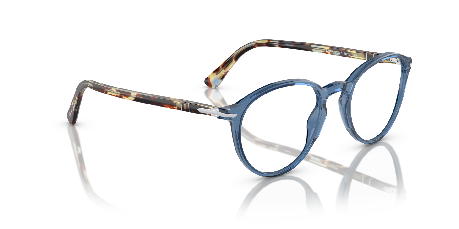 persol-po3218v-brille-acetat-in-transparent-blau-havana image 3