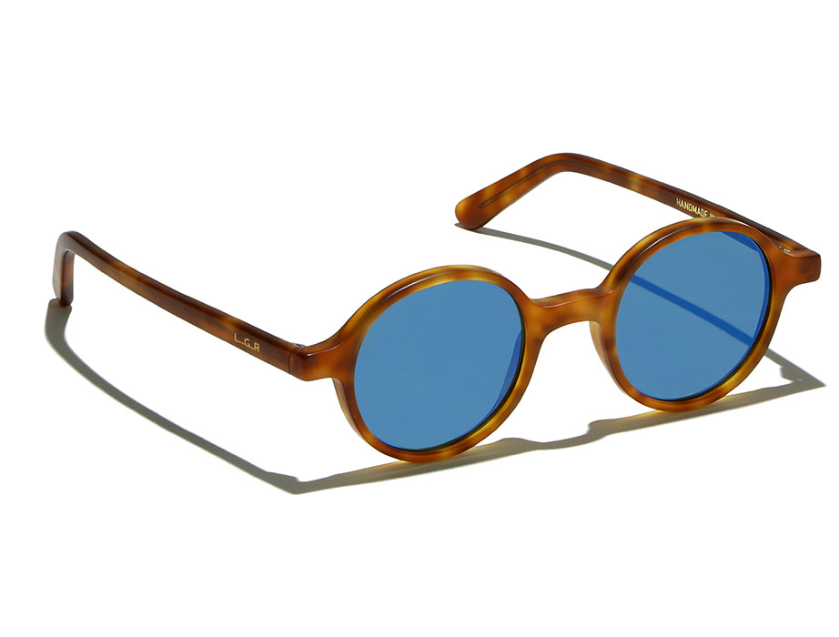l-g-r-reunion-sonnenbrille-havana-chiaro-matt-blue-mirror image 2