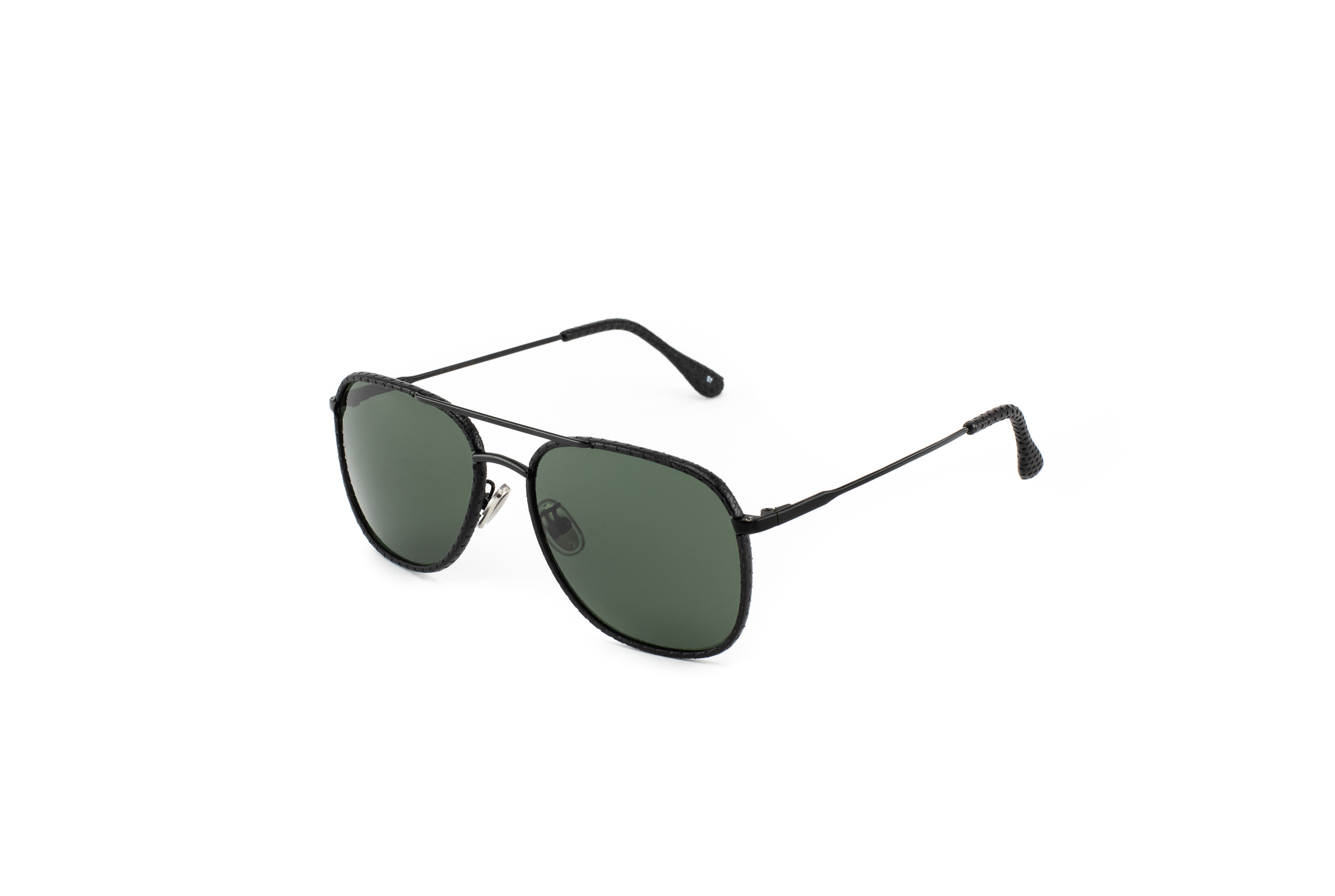 l-g-r-rabat-sonnenbrille-black-leather-black-01-dark-green-g15 image 2