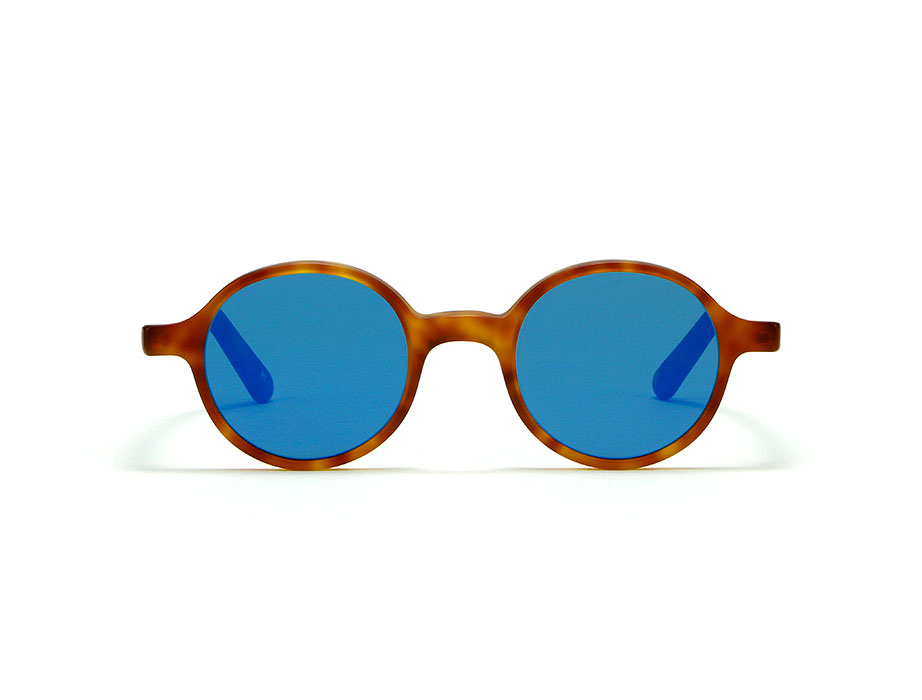 l-g-r-reunion-sonnenbrille-havana-chiaro-matt-blue-mirror image 1