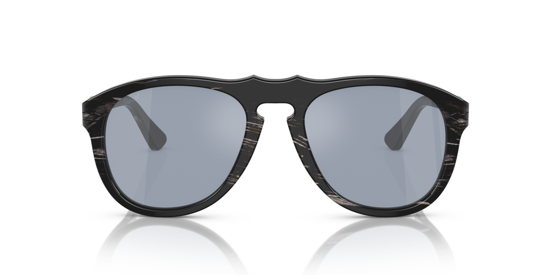 persol-649-series-horn-sonnenbrille-braun-wei-gestreift image 2