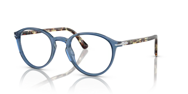 persol-po3218v-brille-acetat-in-transparent-blau-havana image 1