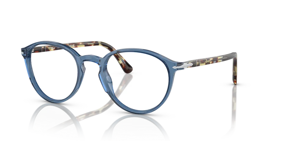 persol-po3218v-brille-acetat-in-transparent-blau-havana image 1