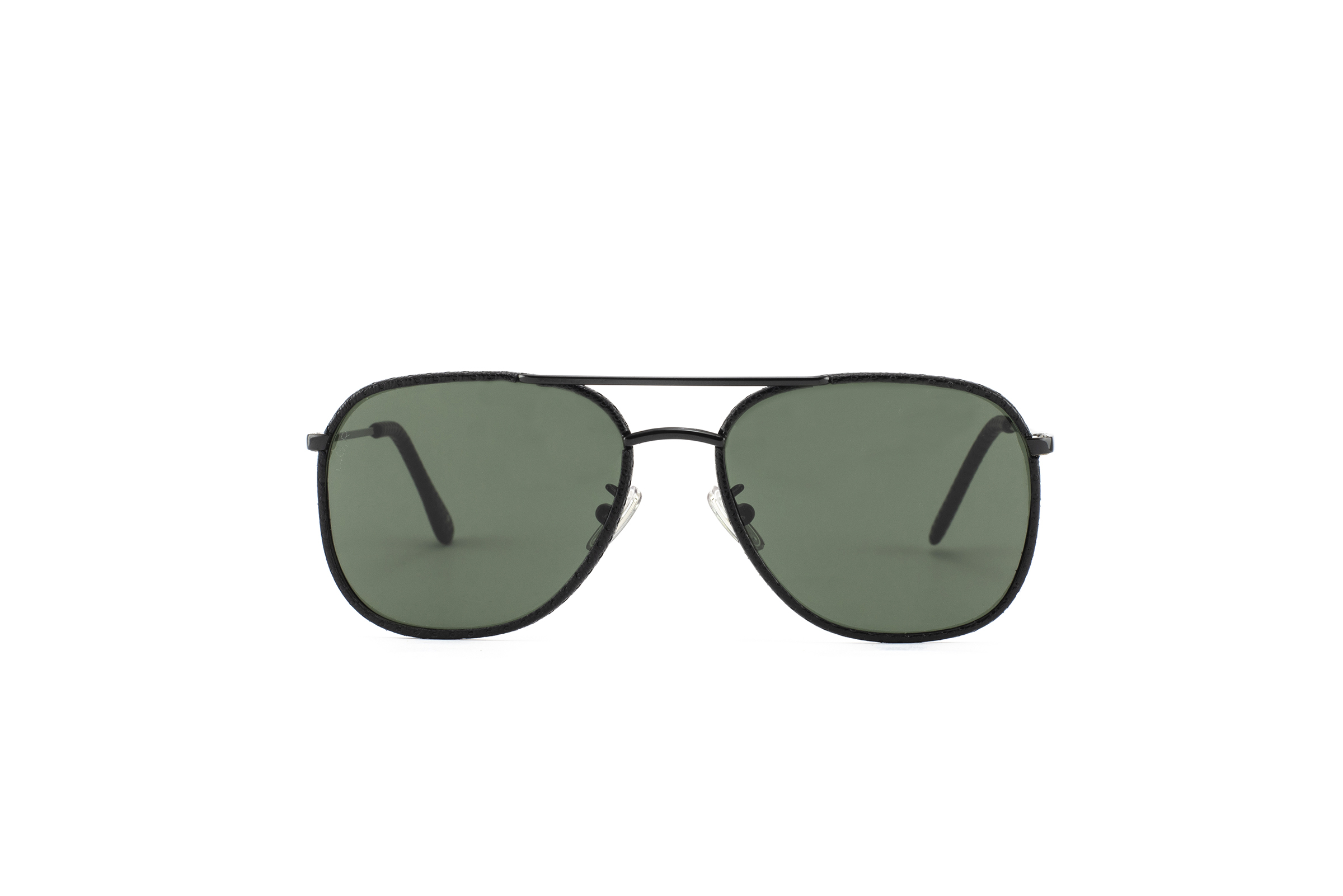 l-g-r-rabat-sonnenbrille-black-leather-black-01-dark-green-g15 image 1