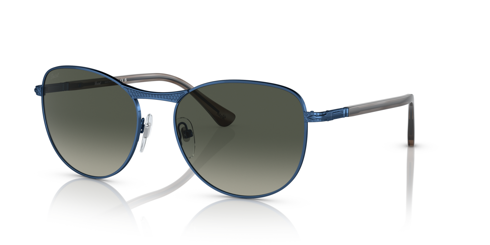persol-po1002s-sonnenbrille-metall-mit-rautenmuster image 1