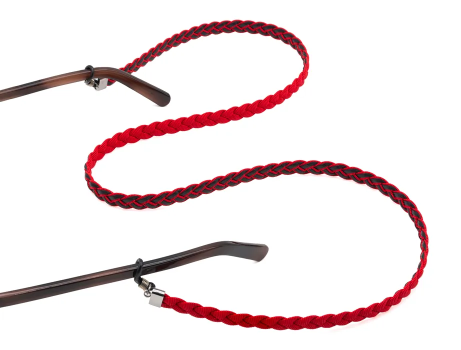 l-g-r-brillenkette-leder-black-red-leather image 1