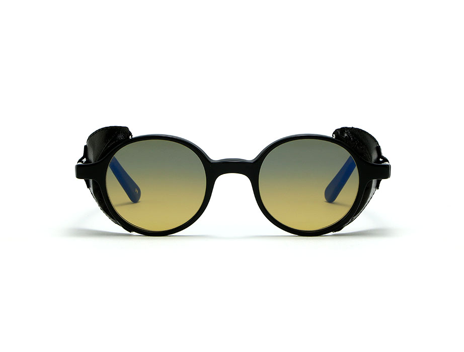 l-g-r-reunion-flap-sonnenbrille-black-black-leather-yellow-gradient-photochromic image 2